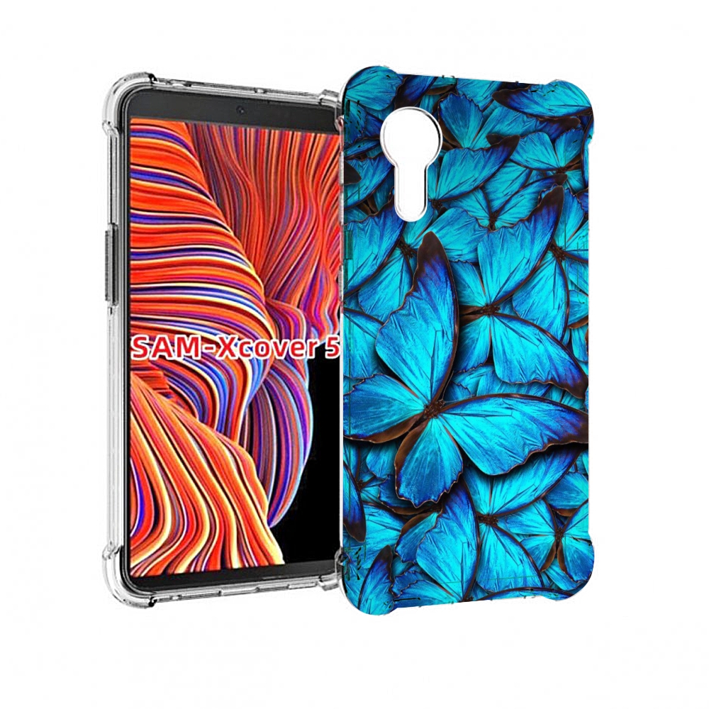 

Чехол MyPads бирюзовые бабочки для Samsung Galaxy Xcover 5, Прозрачный, Tocco