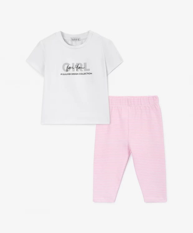 

Пижама Gulliver Baby 22300GBC9701, белый-розовый, 74-80, 22300GBC9701