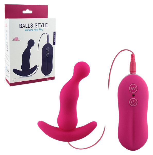 фото Розовый анальный стимулятор balls style vibrating anal plug 16670 howells