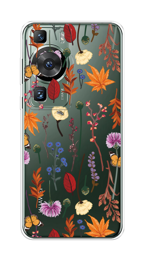 

Чехол на Huawei P60/P60 Pro "Orange Purple flowers", Оранжевый;красный;розовый;желтый;прозрачный, 6121050-1