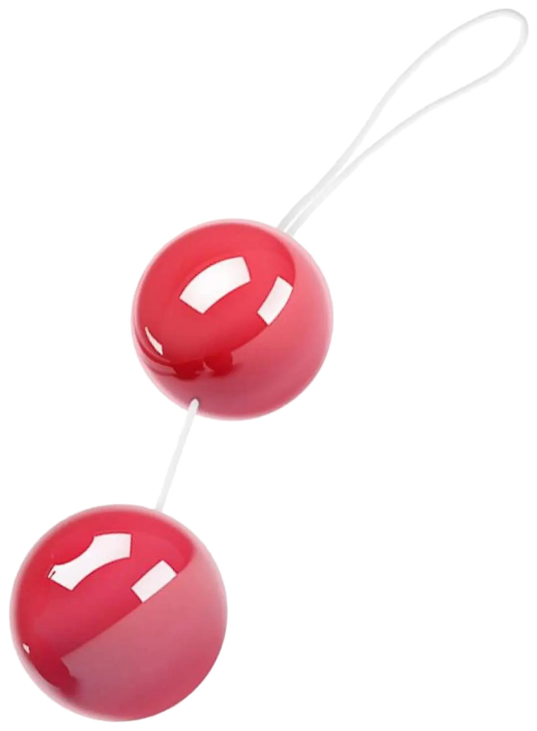Розовые двойные вагинальные шарики с петелькой 193021