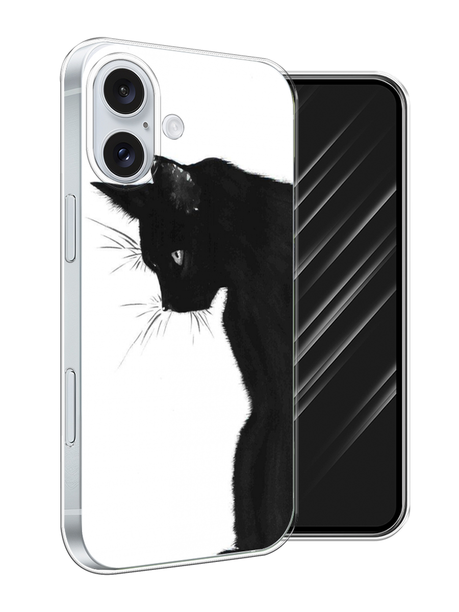

Чехол Awog на Apple iPhone 16 Plus "Black cat", Черный;белый, 16150-1