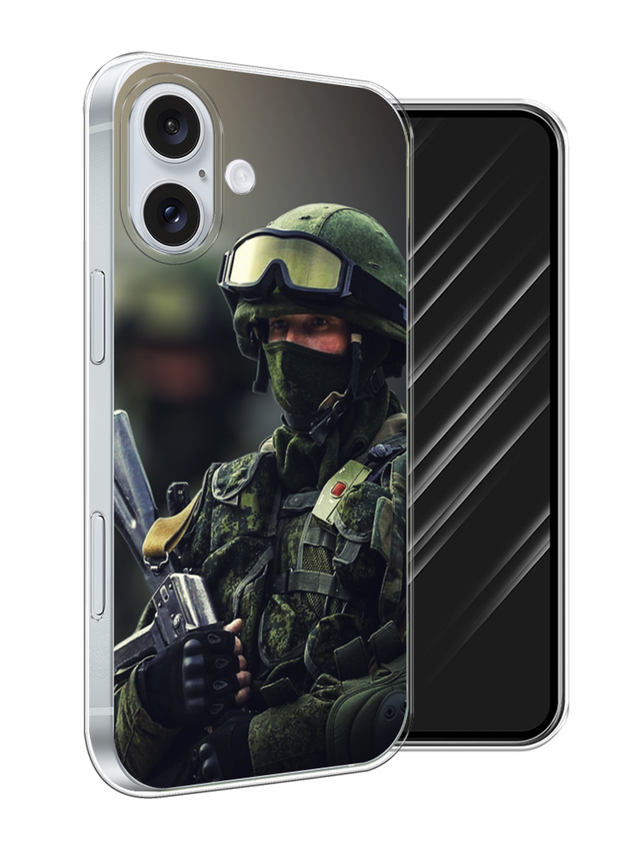 

Чехол Awog на Apple iPhone 16 Plus "Солдат", Зеленый;серый, 16150-1