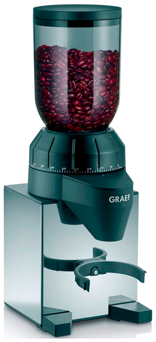Кофемолка Graef CM 820 серебристый, черный пресс для кофе и эспрессо