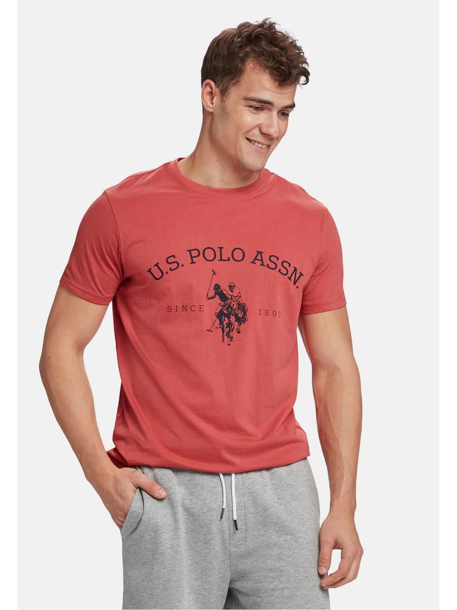 

Футболка мужская U.S. POLO Assn. US222O00T красная XL, Красный, US222O00T