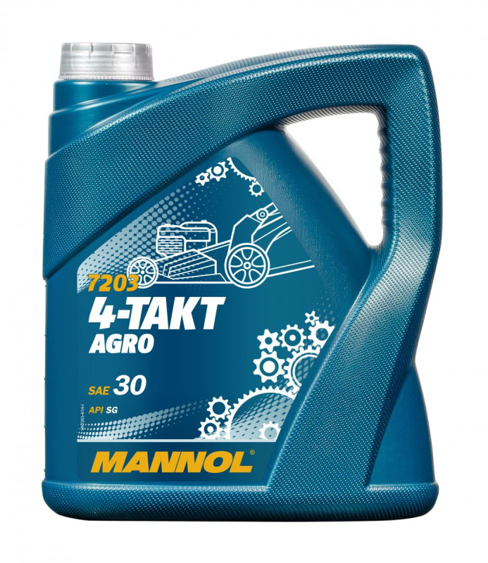 Моторное масло MANNOL 4-TAKT AGRO SAE 30, для садовой техники, 4 л.