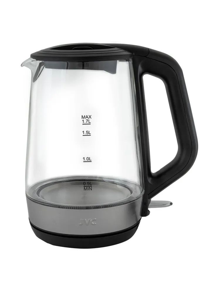 Чайник электрический JVC JK-KE1803 1.7 л серебристый, черный подставка под горячее доляна зимний праздник 10 8×10 8 см