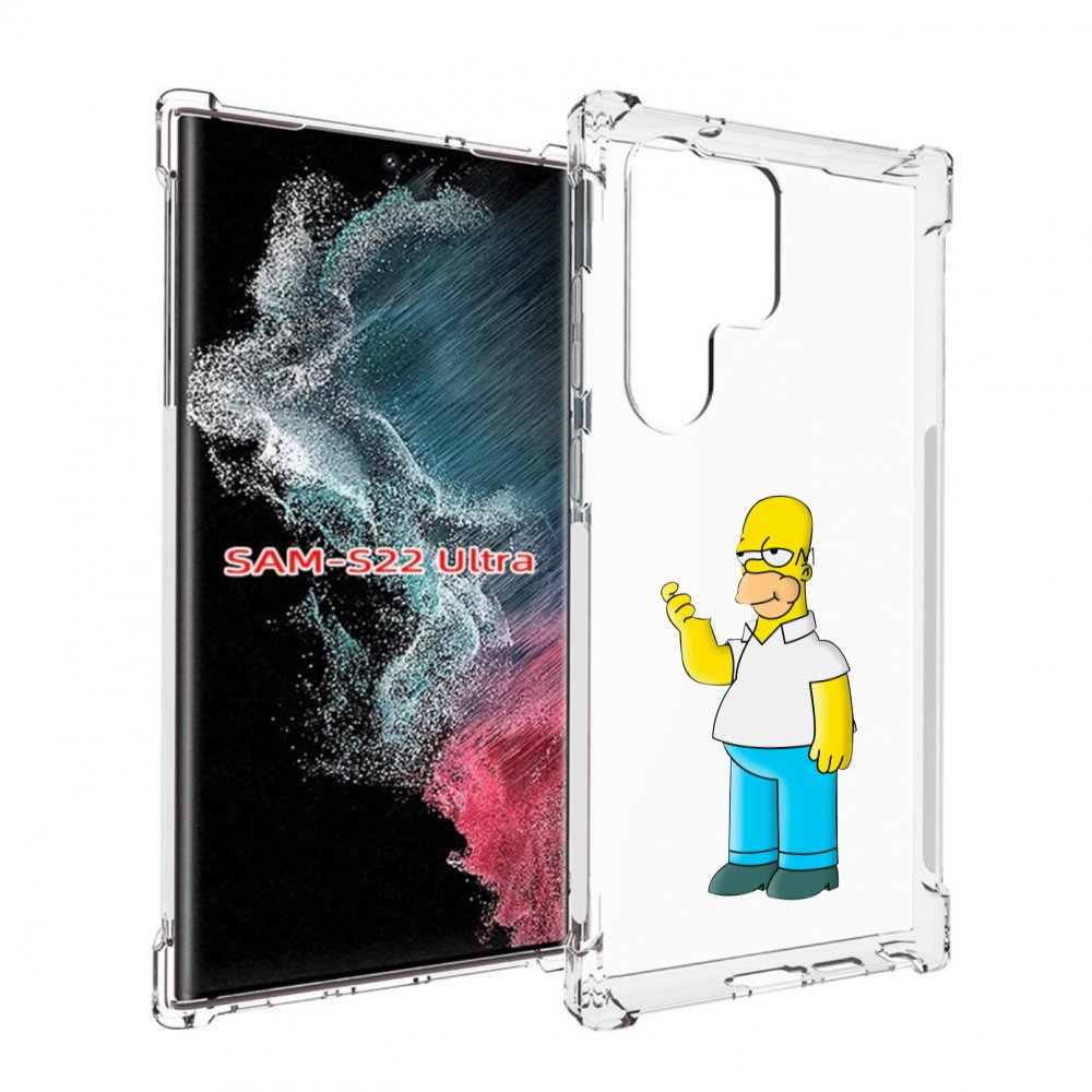 

Чехол MyPads гомер-симпсон для Samsung Galaxy S23 Ultra, Прозрачный, Tocco