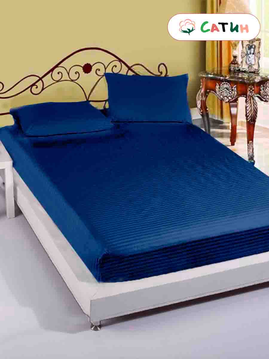 

Простынь на резинке Milky Garden "Dark blue" 140х200 см, Синий