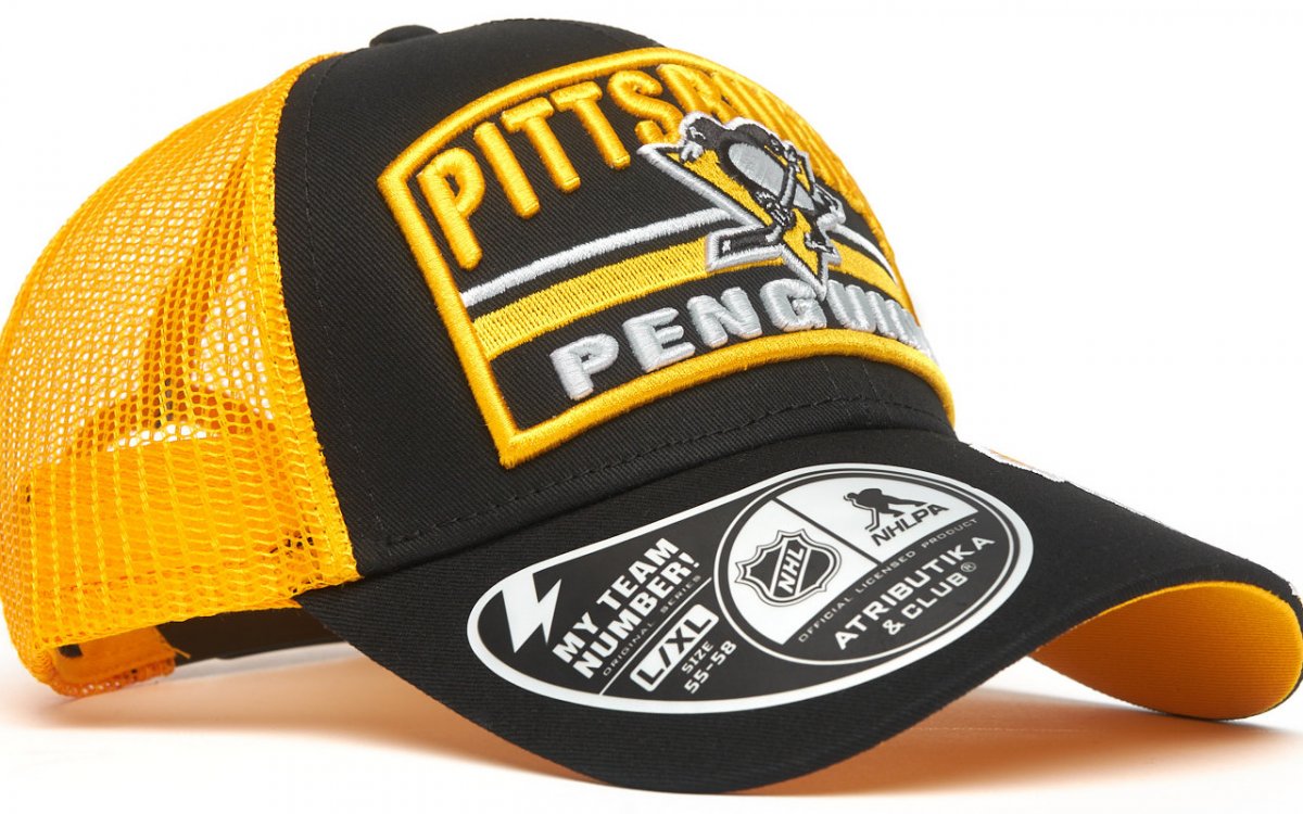 

Бейсболка мужская Atributika&Club NHL Pittsburgh Penguins №11, желтый/ черный, NHL Pittsburgh Penguins №11