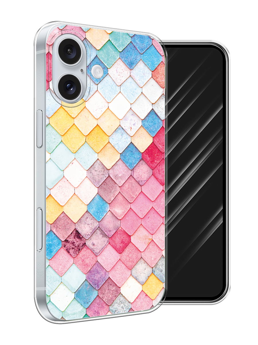 

Чехол Awog на Apple iPhone 16 Plus "Нежные ромбики", Красный, 16150-1