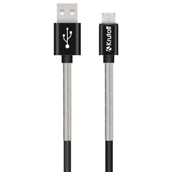 USB кабель micro Krutoff Spring (1m) черный
