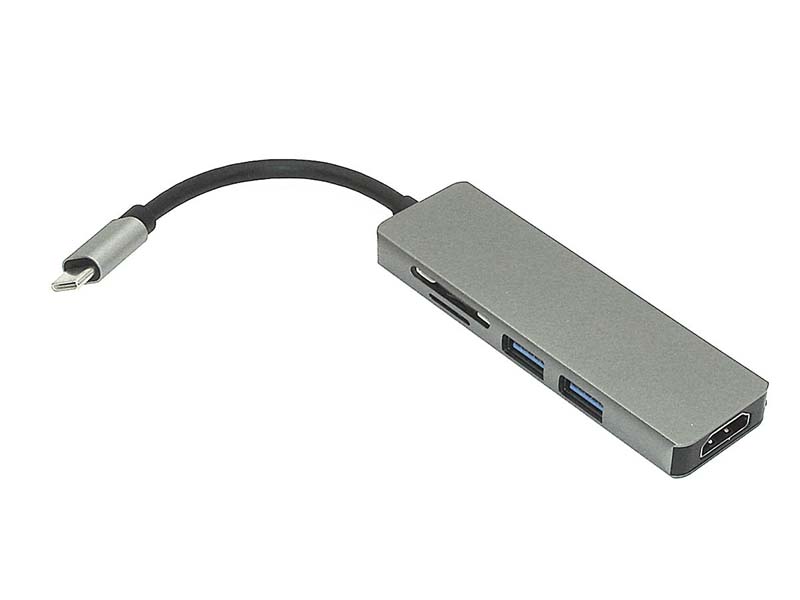 

Аксессуар Адаптер Vbparts для APPLE MacBook Type-C - HDMI/2xUSB 3.0 + SD/TF Silver 075357