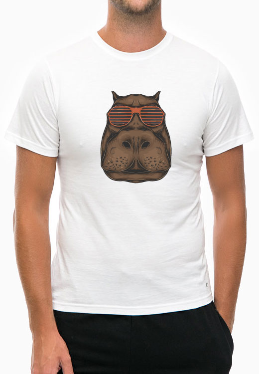 

Футболка унисекс NoBrand Hippo белая XL, Белый, Hippo White