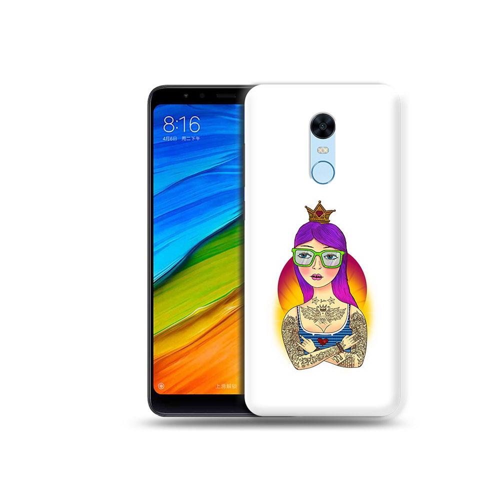 

Чехол MyPads Tocco для Xiaomi Redmi 5 Plus девушка в татуировках с короной, Прозрачный, Tocco