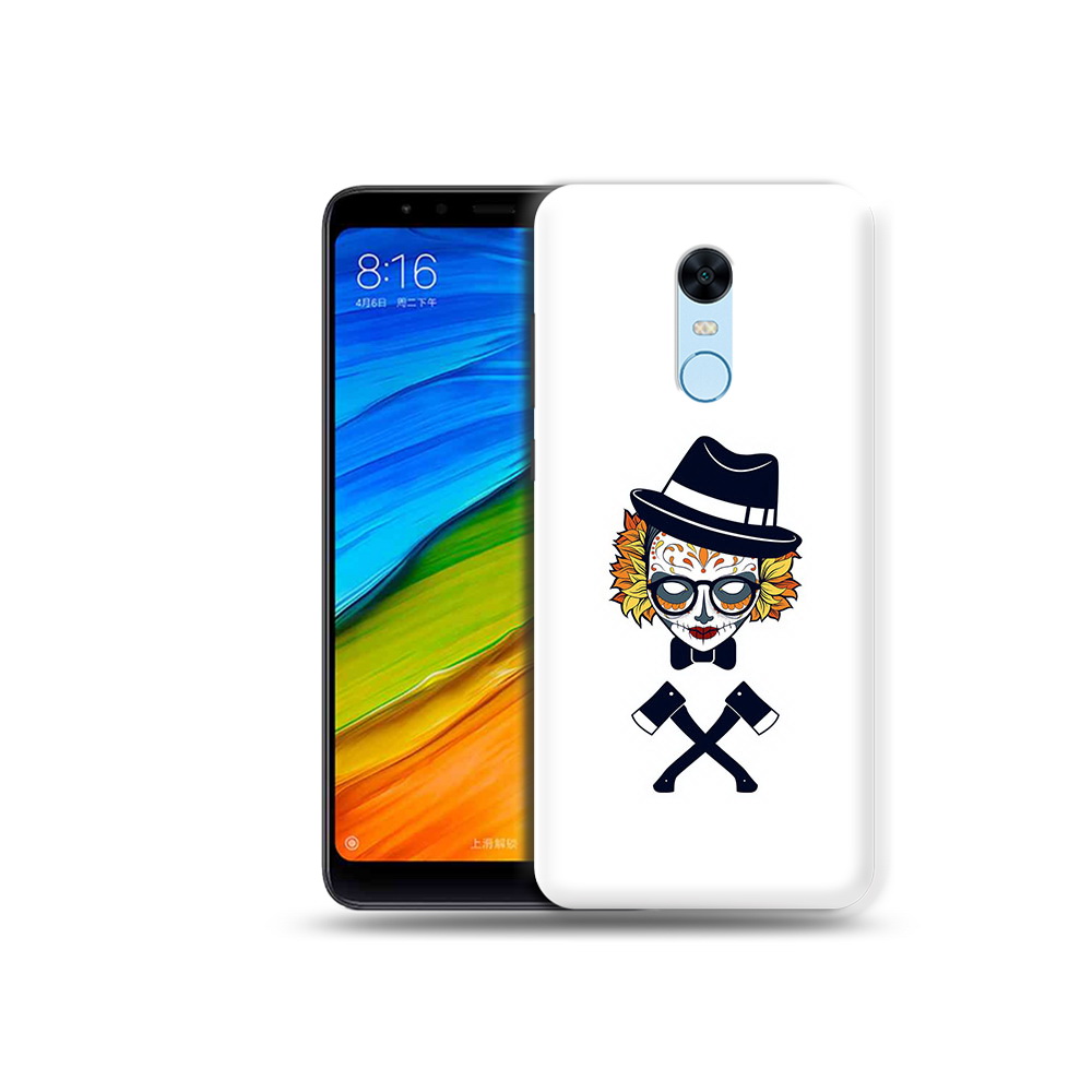 

Чехол MyPads Tocco для Xiaomi Redmi 5 Plus девушка в маске с топорами рисунок, Прозрачный, Tocco