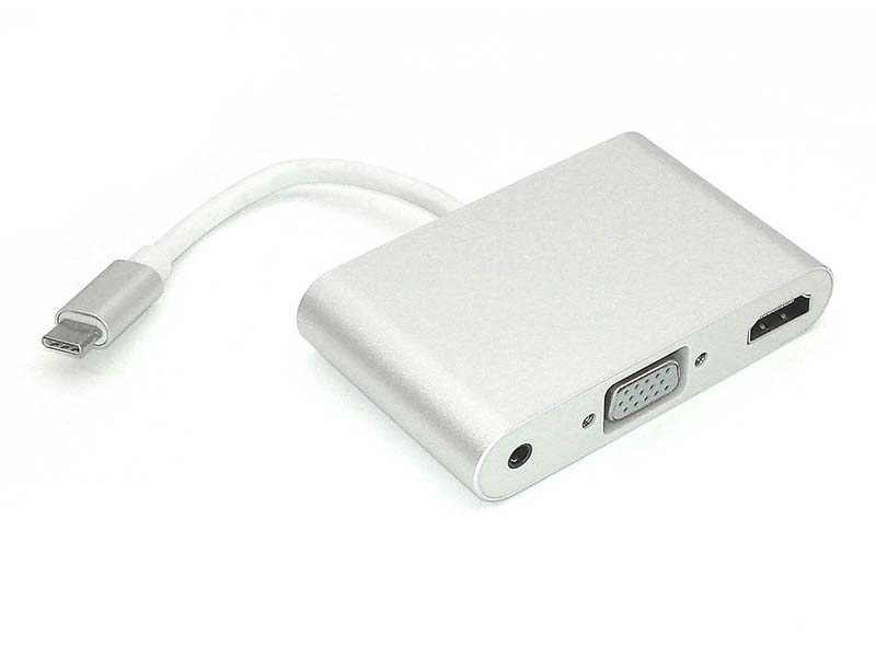 

Аксессуар Vbparts Type-C - VGA/HDMI/Jack 3.5mm Silver 075345