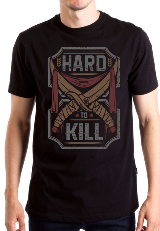 

Футболка унисекс NoBrand Hard Kill черная XXL, Черный, Hard Kill