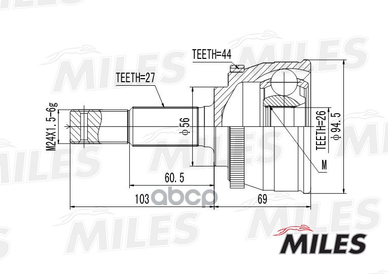 

Шрус Miles GA20323