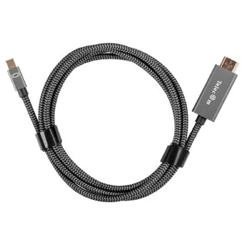 Кабель Telecom Mini DisplayPort - HDMI вилка-вилка 1.8м (TA562M-1.8M) серый