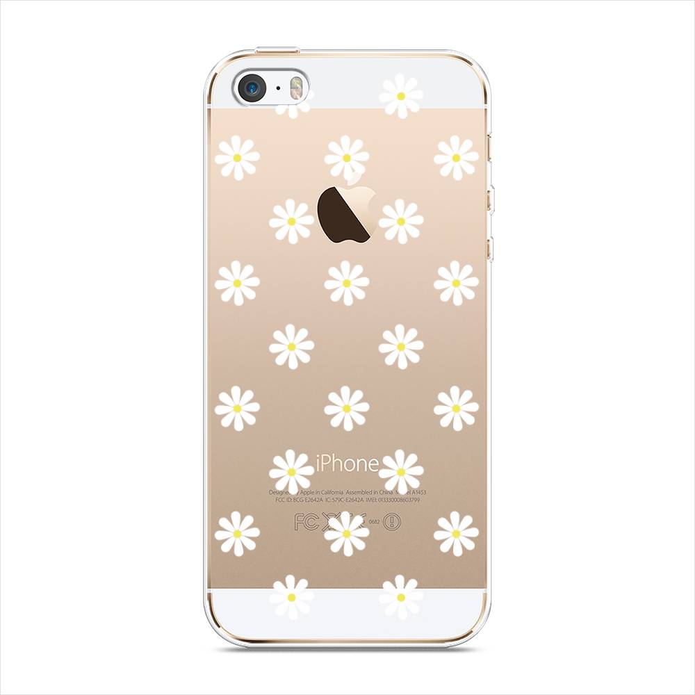 

Силиконовый чехол "Маленькие ромашки" на Apple iPhone 5, 10350-8