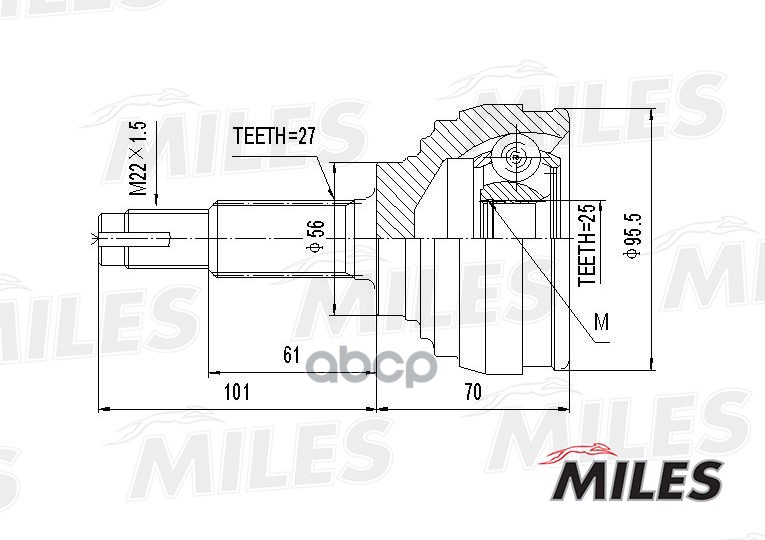 

Шрус Наружный Nissan Maxima/Primera 2.03.0 98 (Gkn 303126) Ga20299 Miles GA20299