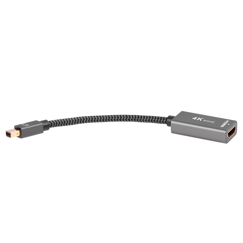 Кабель Telecom Mini DisplayPort - HDMI вилка-розетка 0.15м (TA565) серый