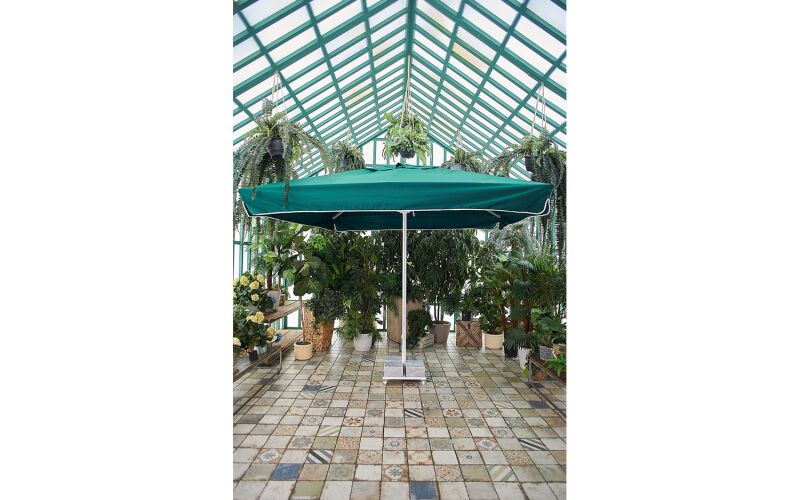 Зонт ROYAL FAMILY MISTRAL 300 квадратный с базой-основанием Темно-зеленый с воланом