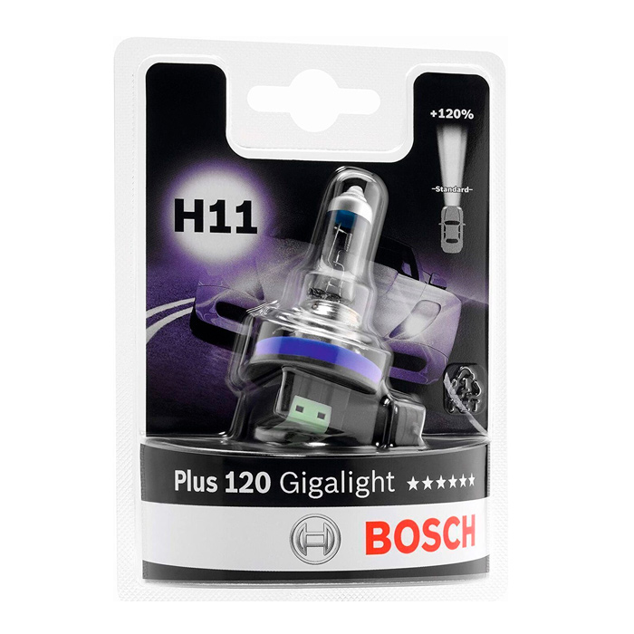 фото Лампа bosch 1987301133 12v 55w h11 gigalight plus 120 (блистер 1 шт)