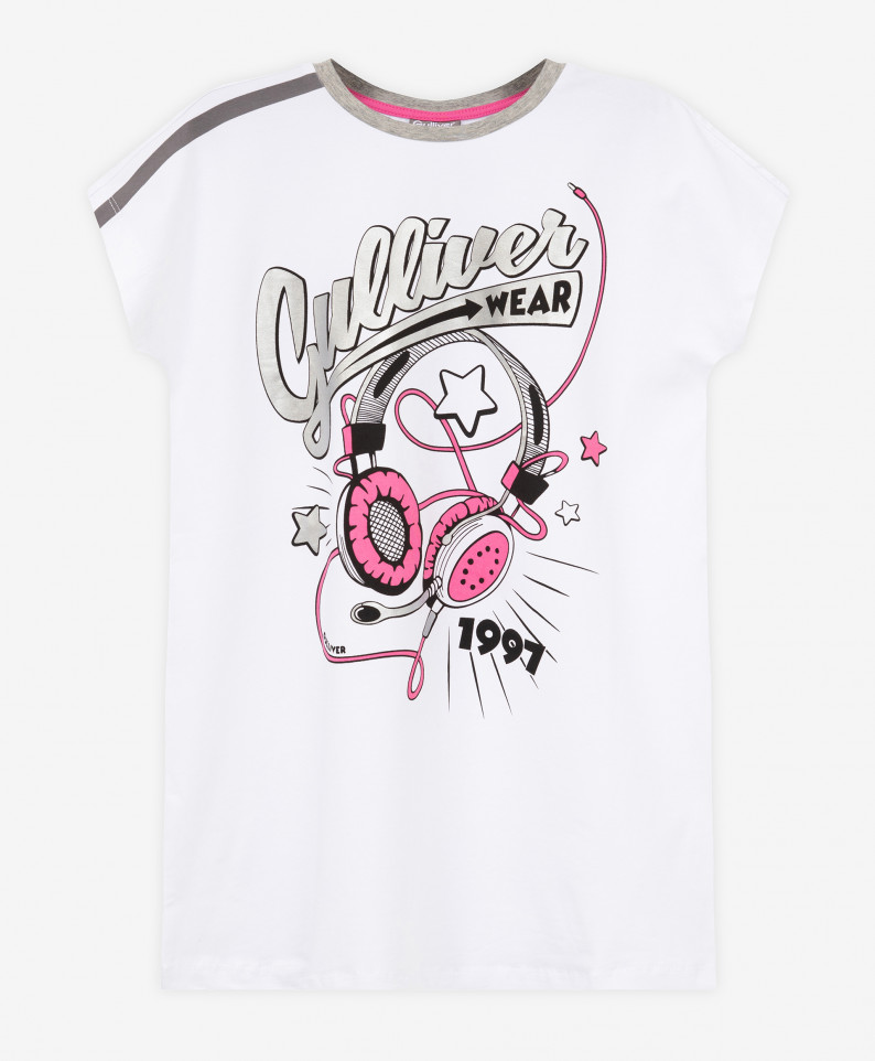 Купить 22100GC9801, Ночная сорочка для девочек Gulliver цв. белый р.110-116,