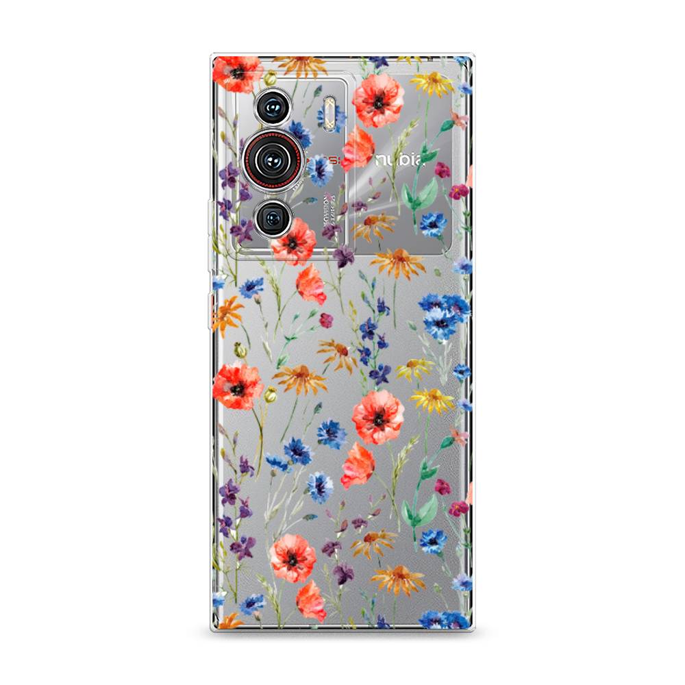 

Чехол Awog на ZTE Nubia Z40 Pro / ЗТЕ Нубиа Z40 Pro "Маки и васильки фон", 135850-8