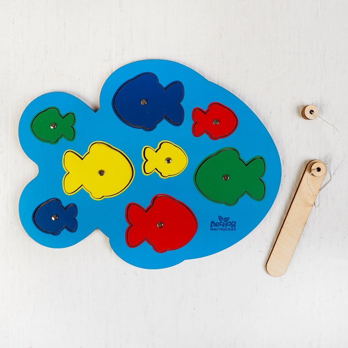 фото Магнитная рыбалка для детей «рыбки», головоломка лесная мастерская