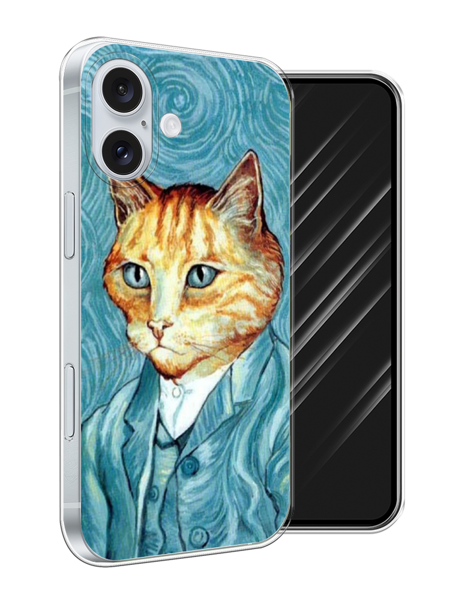 

Чехол Awog на Apple iPhone 16 Plus "Кот Ван Гог", Голубой;коричневый, 16150-1