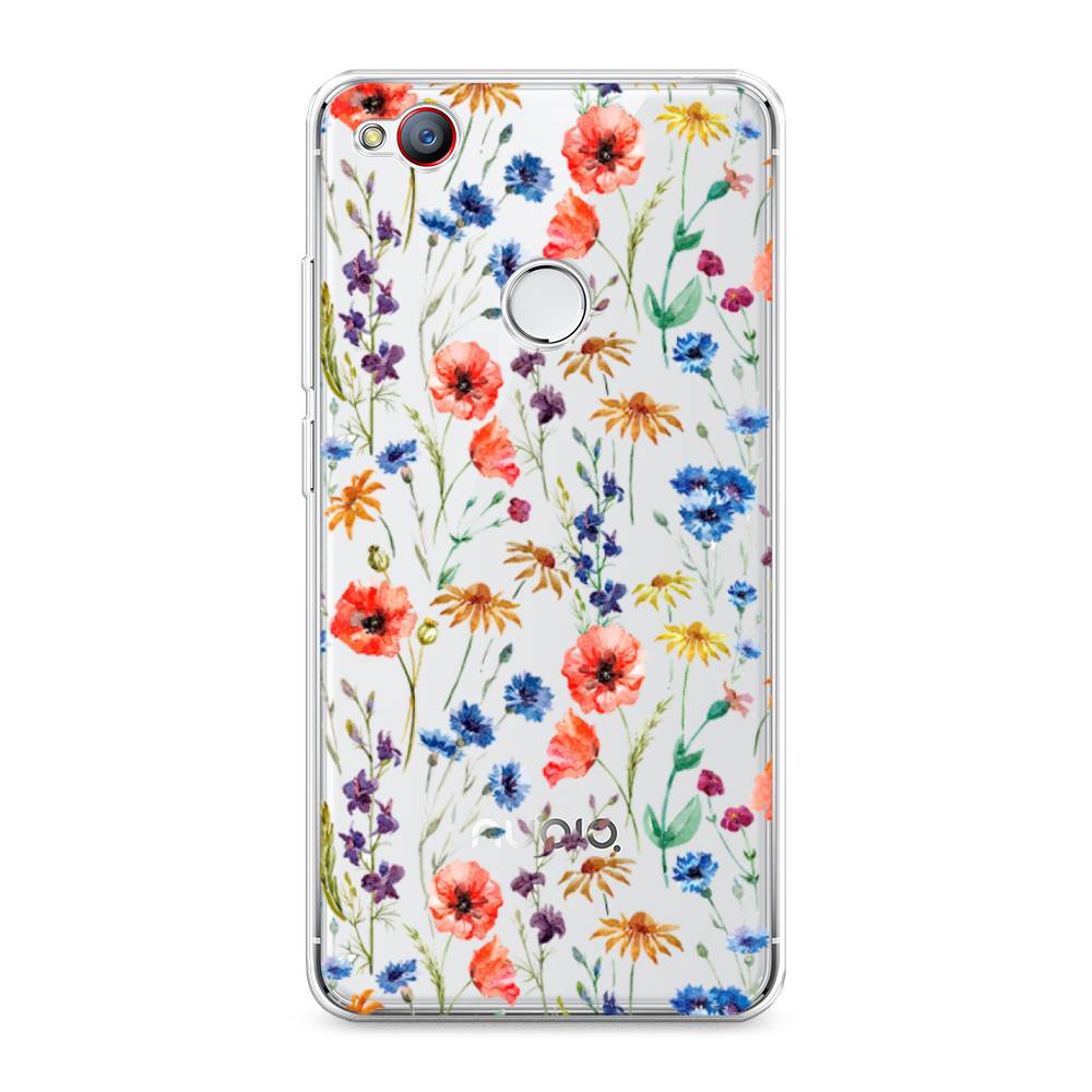 

Чехол Awog на ZTE Nubia Z11 / ЗТЕ Нубиа Z11 "Маки и васильки фон", 131750-8