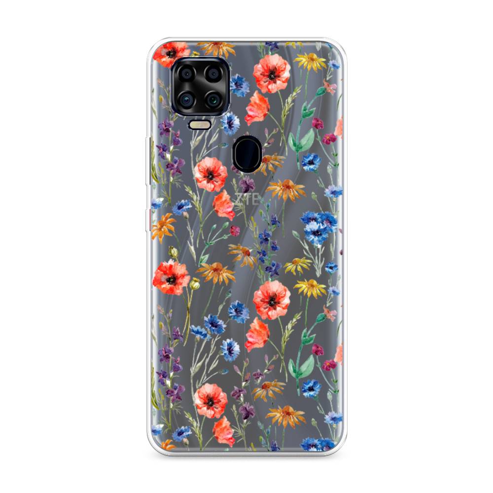 

Чехол Awog на ZTE Blade V2020 4G / ЗТЕ Блэйд V2020 4G "Маки и васильки фон", 134350-8
