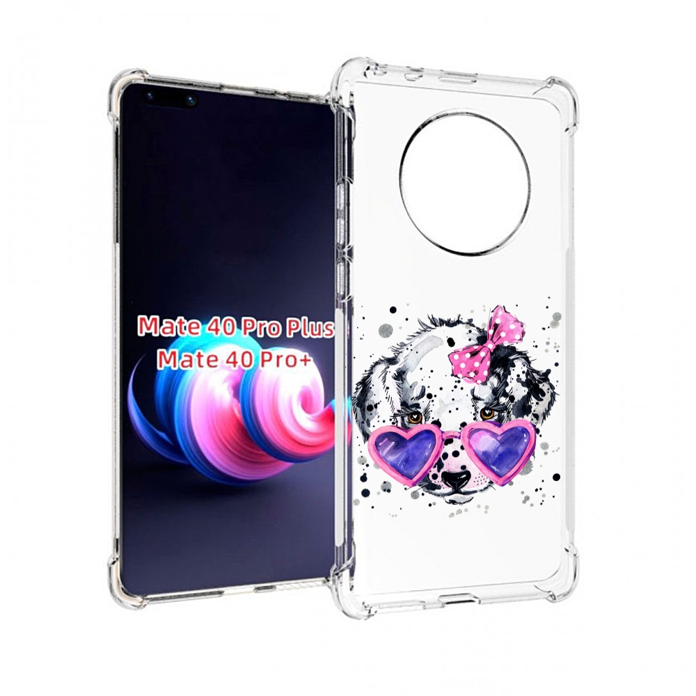 

Чехол MyPads долматинец в очках для Huawei Mate 40 Pro+ Plus, Прозрачный, Tocco