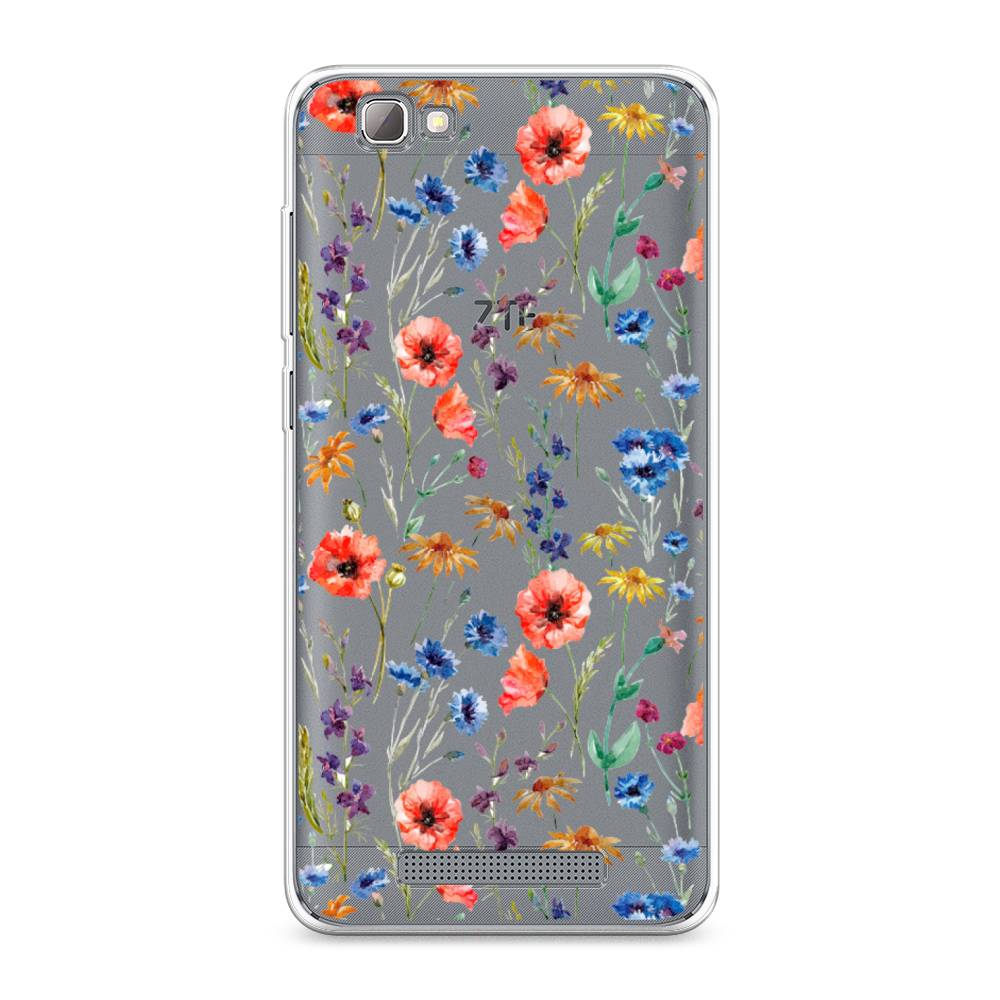 

Чехол Awog на ZTE Blade A610 / ЗТЕ Блэйд A610 "Маки и васильки фон", 130950-8