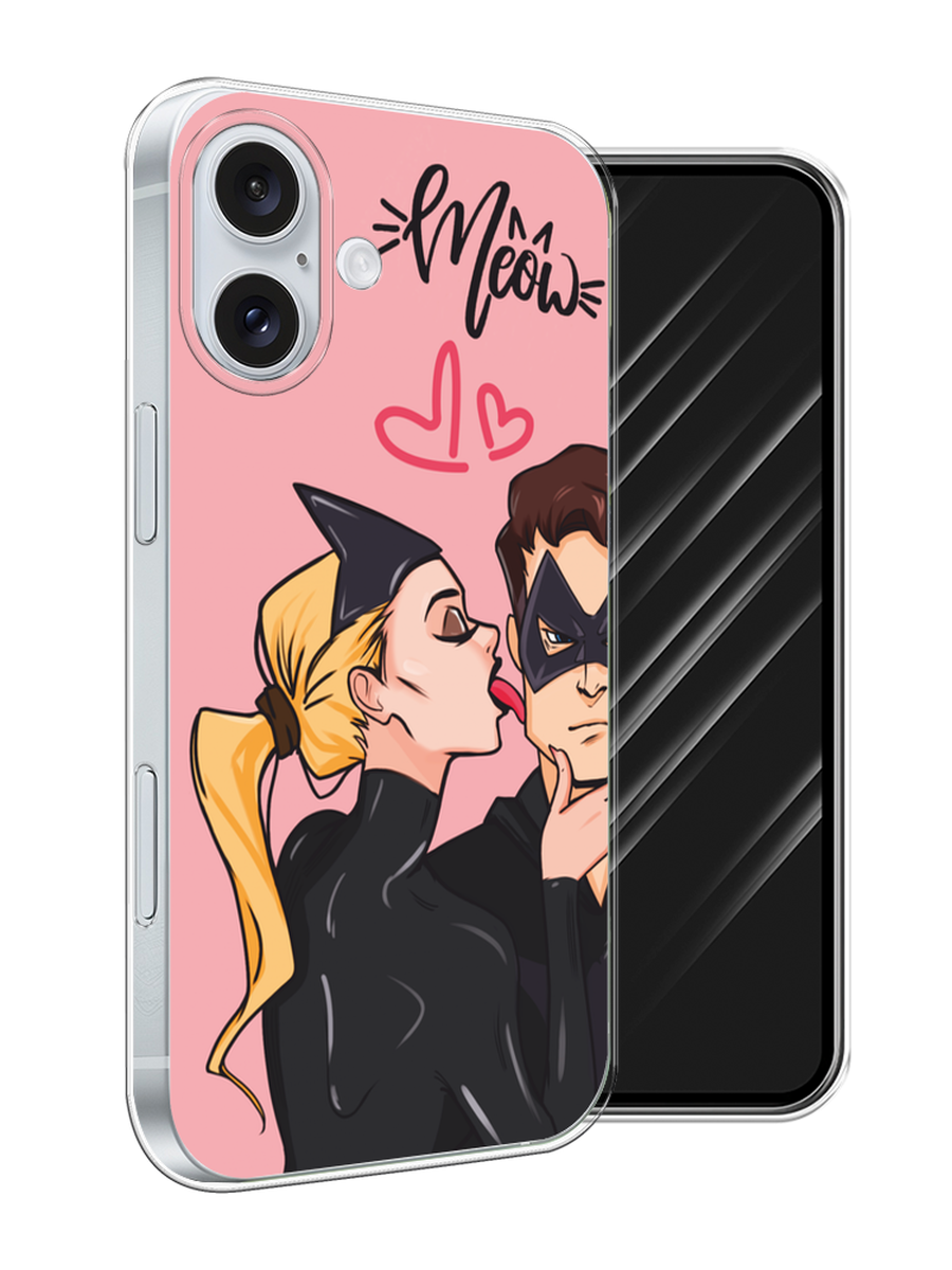 

Чехол Awog на Apple iPhone 16 Plus "Kiss of Cat Woman", Розовый;черный;бежевый, 16150-1