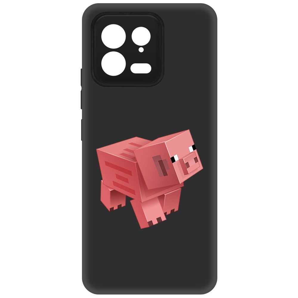 

Чехол-накладка Krutoff Soft Case Minecraft-Свинка для Xiaomi 13 черный