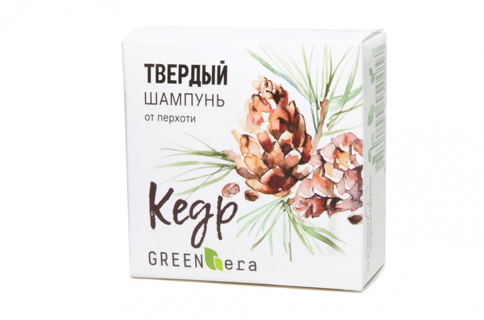 Твердый шампунь Green Era Кедр, против перхоти, 55 гр