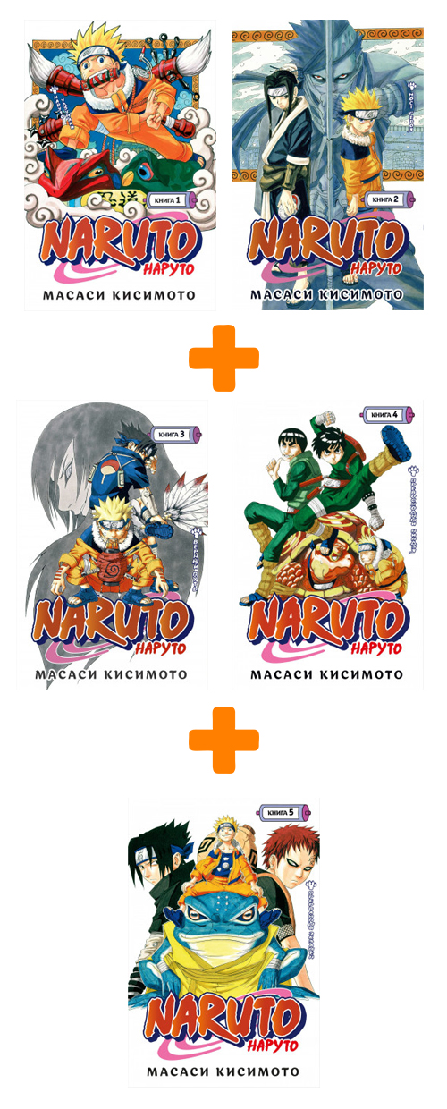 

Комикс Манга Naruto. Наруто. Книги 1-5. Комплект книг