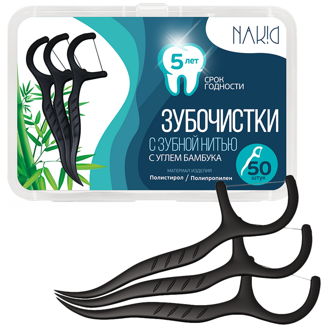 

Зубочистка NAK!D с зубной нитью zn_3, zn_3
