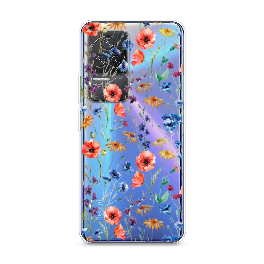 

Чехол Awog на Xiaomi Redmi K50 "Маки и васильки фон", 312250-8