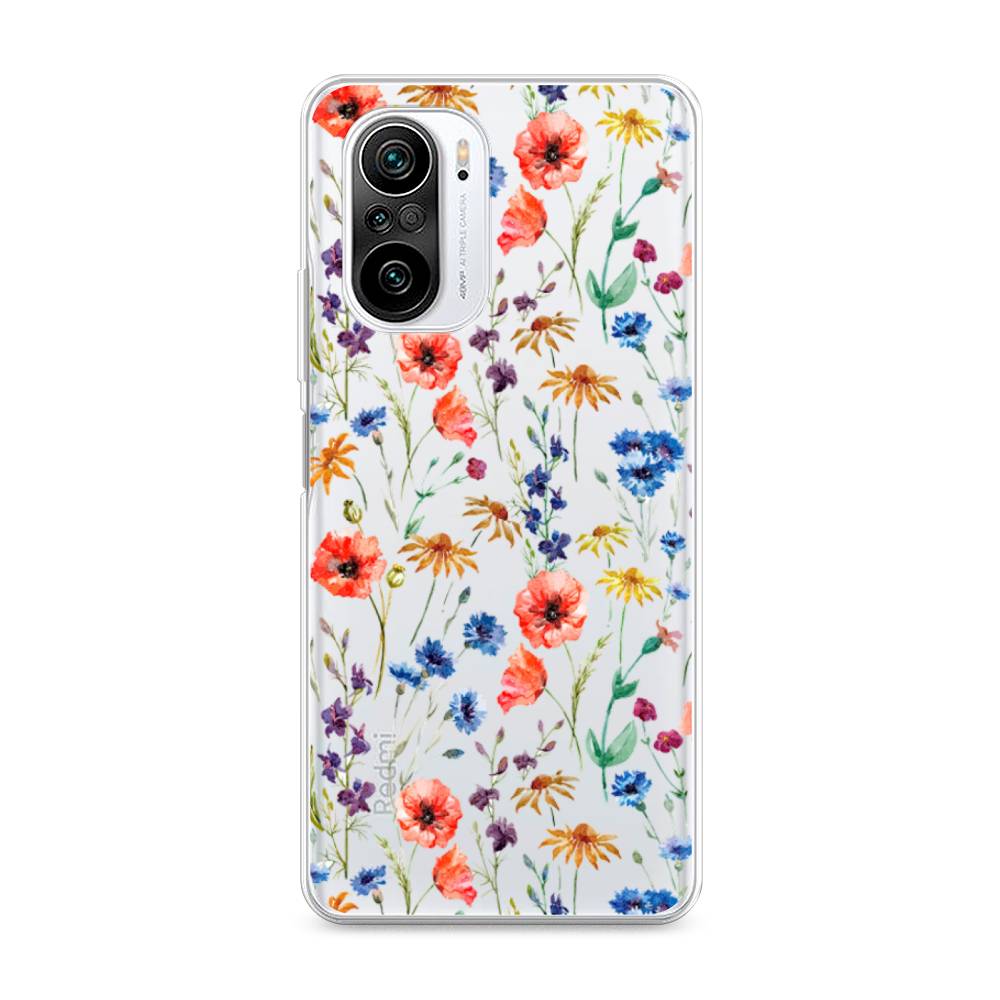 

Чехол Awog на Xiaomi Redmi K40 "Маки и васильки фон", 310950-8