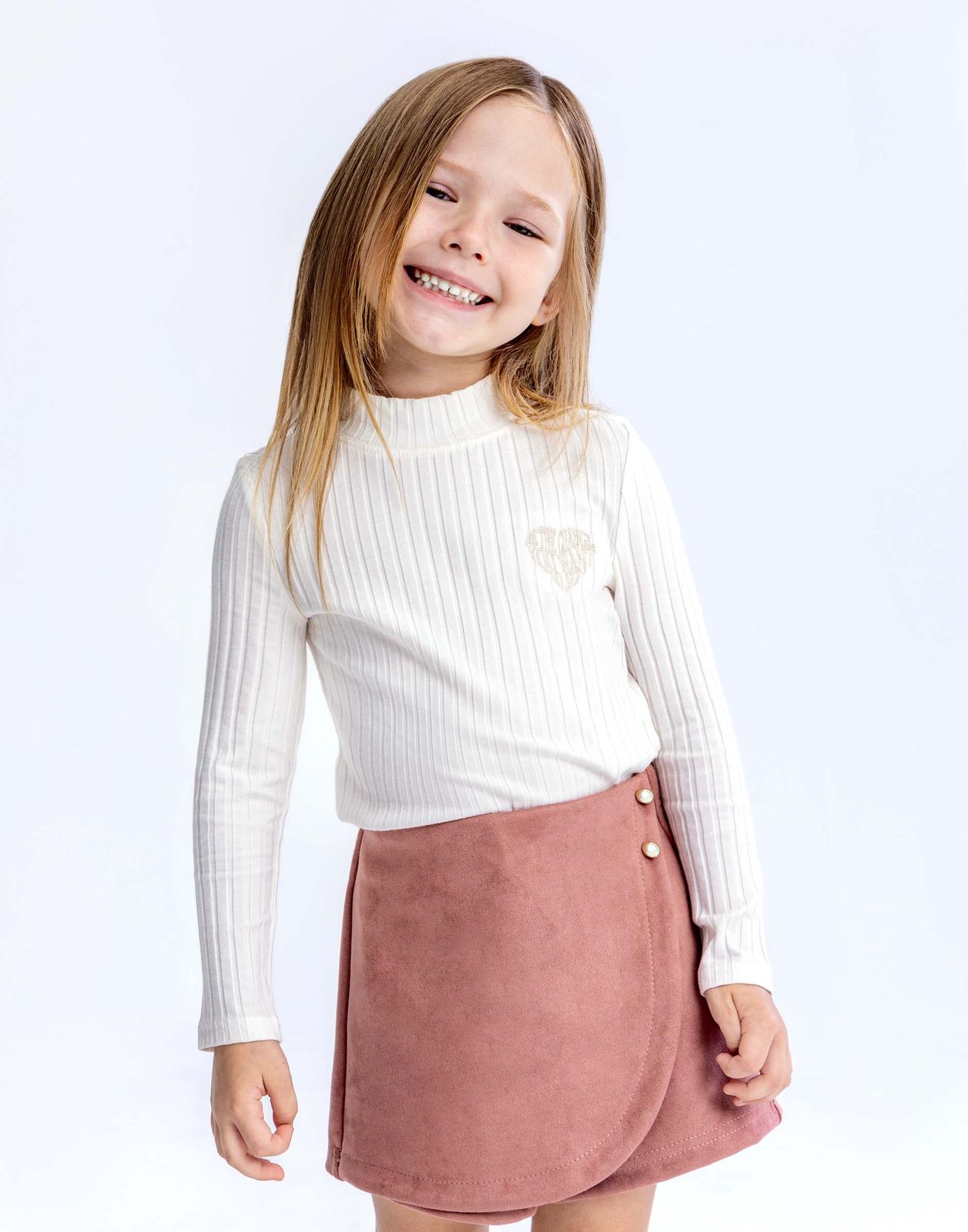 

Водолазка для девочки Gloria Jeans GKT020292 молочный 3-4г/104, Бежевый, GKT020292