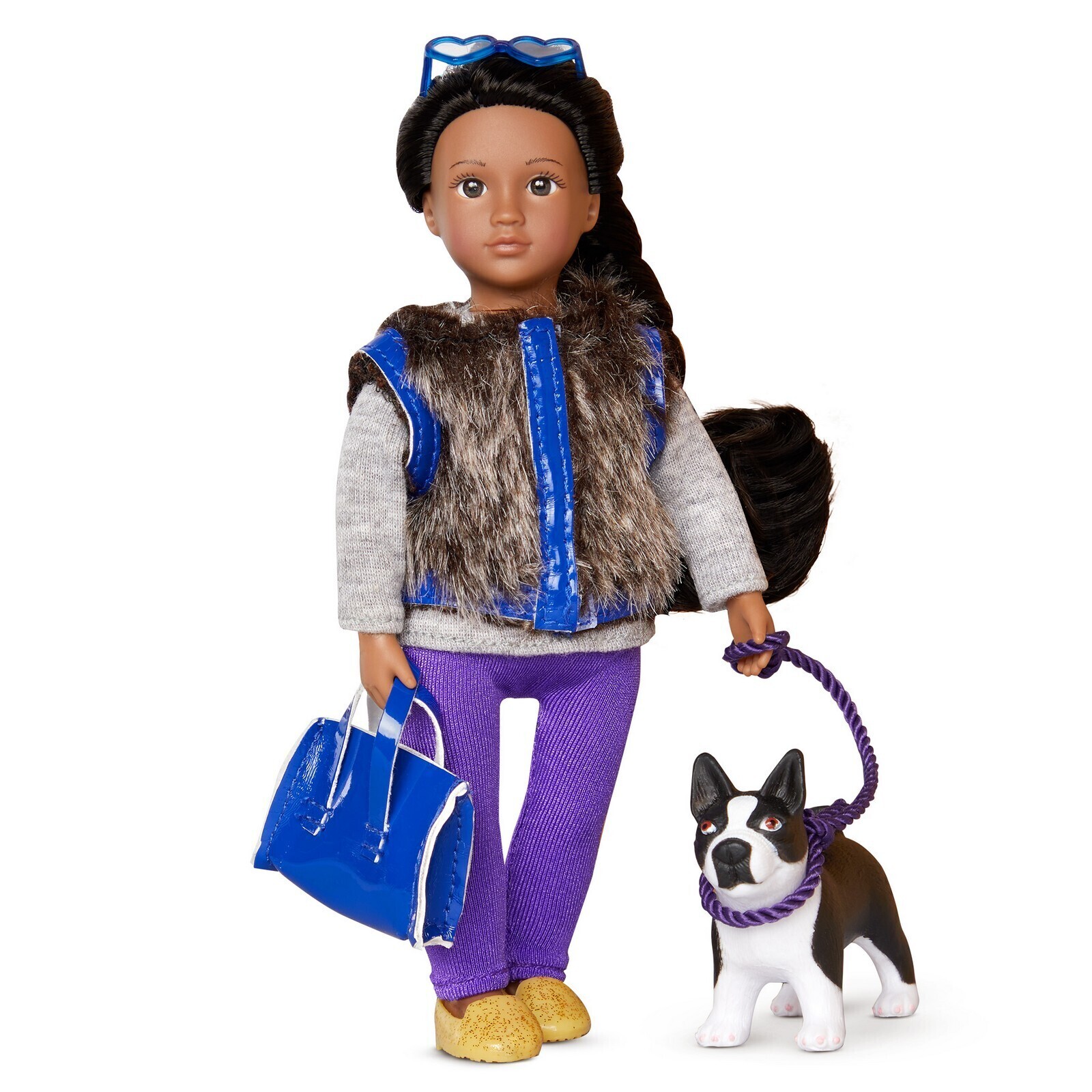 Кукла 15 см Lori Илисса с щенком терьер-бостон Индиго L31016