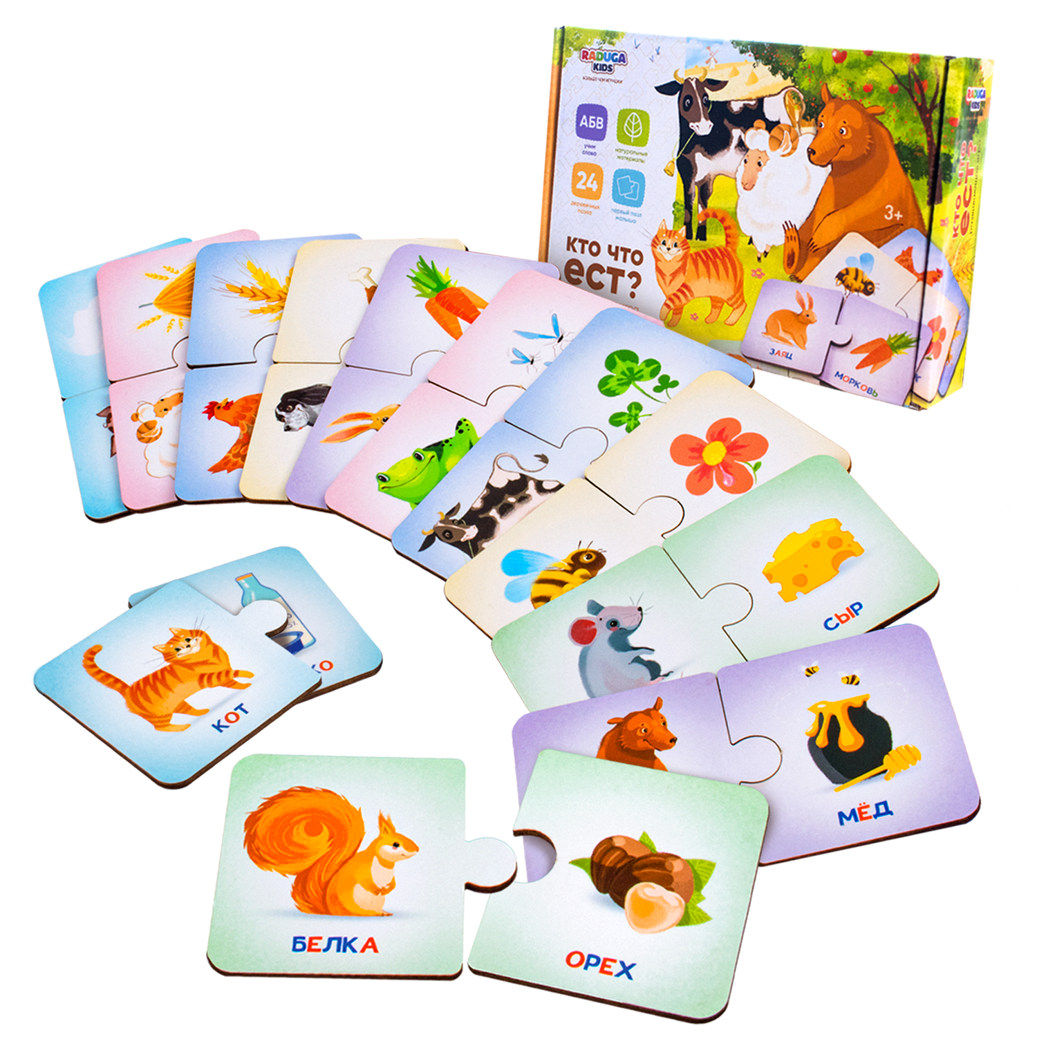 

Пазл Raduga Kids Кто что ест RK1281, Пазлы Кто Что Ест