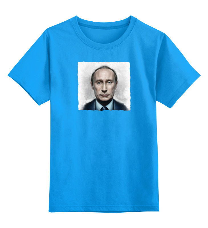 

Детская футболка Printio Putin цв.голубой р.104, 0000000780476