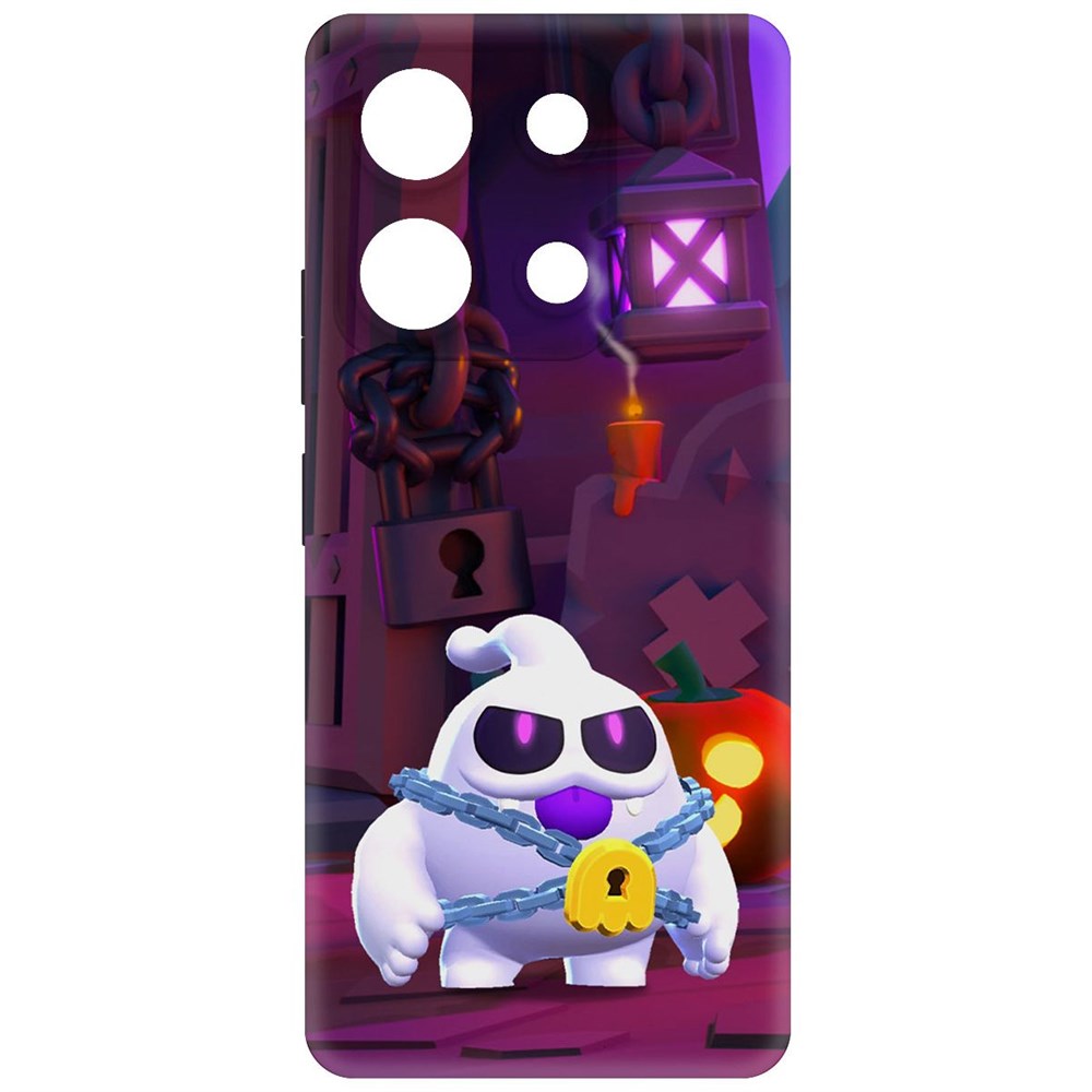 Чехол-накладка Krutoff Soft Case Brawl Stars - Призрак Скуик для INFINIX Note 30 черный
