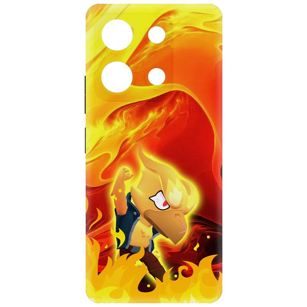 Чехол-накладка Krutoff Soft Case Brawl Stars - Ворон-Феникс для INFINIX Note 30 черный